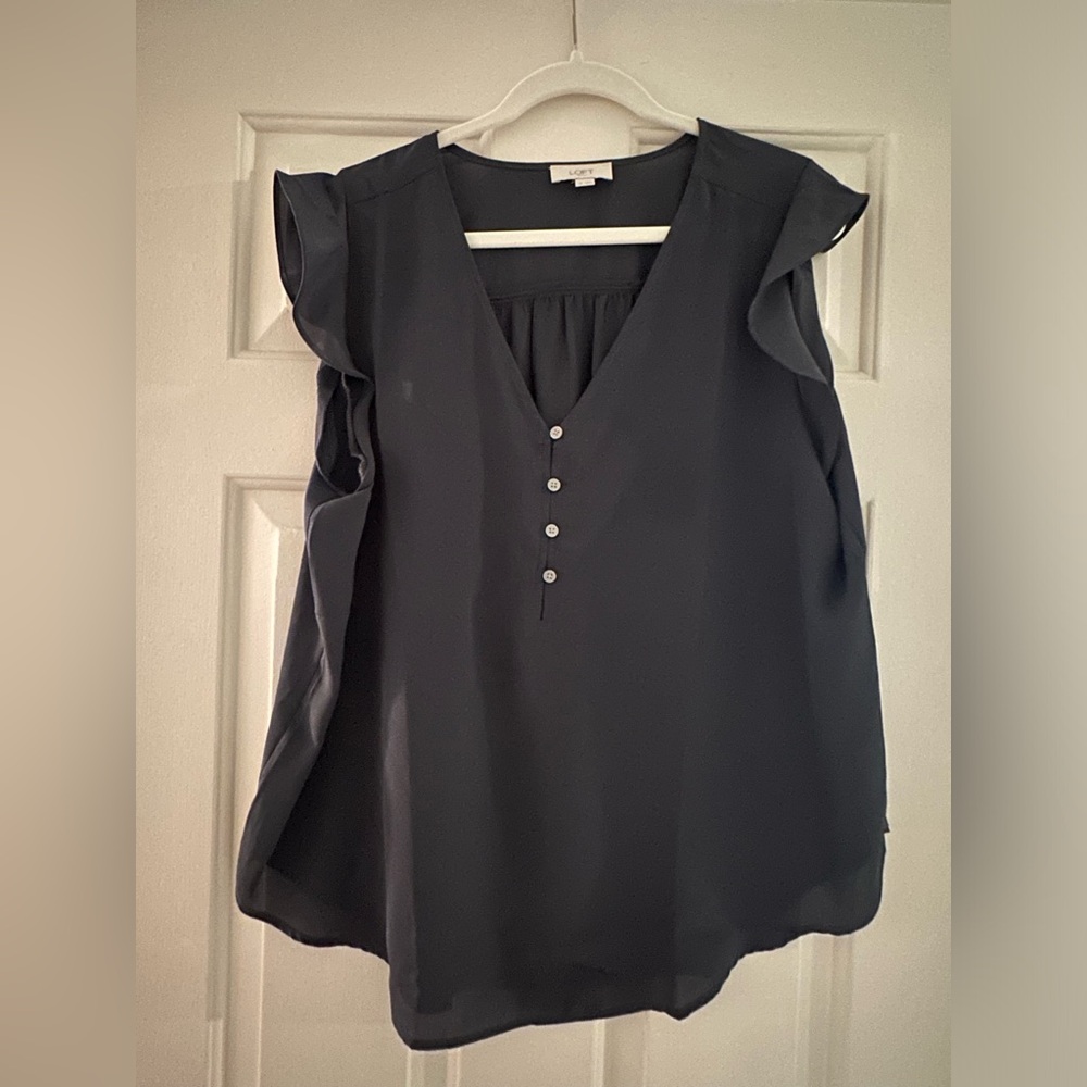 Loft Sleeveless shirt, gray, size XL